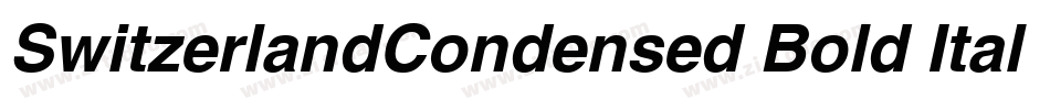 SwitzerlandCondensed Bold Italic字体转换